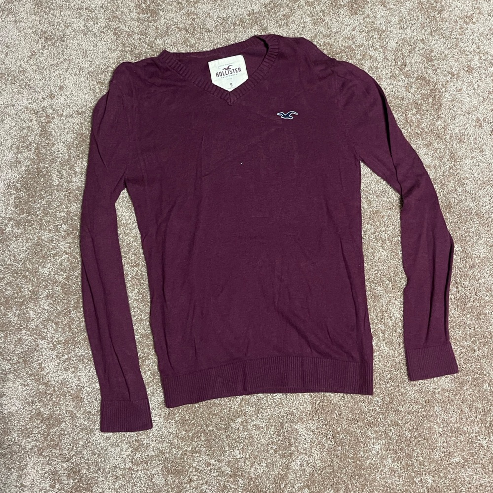Mens Maroon Hollister Sweatshirt